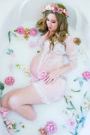 I made a milk bath with rose petals. My Milk Bath Maternity Pictures Tips Momma Society