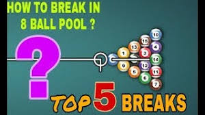The breaker can position the ball anywhere behind the table's head string. How To Break In 8 Ball Pool Top 5 Breaks Youtube
