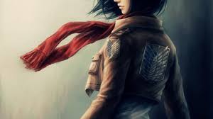 Attack on titan mikasa ackerman standing on side with red scarf with background of white and sun rays hd anime. Mikasa Ackerman Wallpaper 1080x1920 The Ramenswag