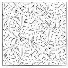 Although he was an artist with no formal mathematical education escher developed a strong visual and intuitive feeling for mathematics. Escher Printable Coloring Pages Tessellation Patterns Escher Art Coloring Pages