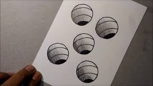 Draw a circle on the paper, then make a small horizontal line under the circle to form the chin. Easy 3d For Kids How To Draw 3d Circle Hole Anamorphic Illusion Trick Art On Paper Youtube