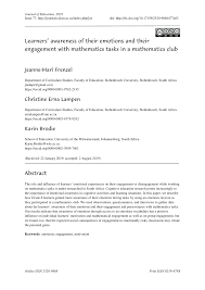 Maybe you would like to learn more about one of these? Pdf Learners Awareness Of Their Emotions And Their Engagement With Mathematics Tasks In A Mathematics Club