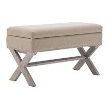 Amazon Com Fabric Upholstered Storage Entryway Bench 36 Inch Bedroom Bench Seat With X Shape Upholstered Storage Bedroom Bench Seat Indoor Bench Seating