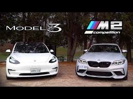 It was a little over two weeks ago when bmw retired the standard m2 to make room for the m2 competition and now the bavarians are already presenting upgrades a customer can add to make the performance coupe even more intense. Tesla 3 Awd Vs Bmw M2 Tesla Forums