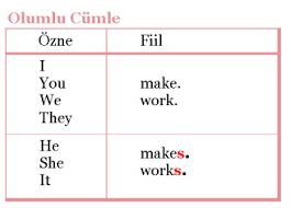 Your bedside tables don't need to be nightstands. Simple Present Tense Ornek Cumleler Turkce Karsiliklari Hayat Ingilizce