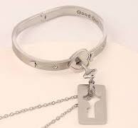 Juego de pulseras con llave y candado para parejas: collar ...