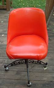 Vintage Wrought Iron Base W Coasters Swivel Chair Red Vinyl Pickup In Joliet Il Midcentury Chair Modern Chairs Kitchen Vinyl