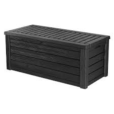 Pool toy storage bin large. Keter Westwood Outdoor Resin Deck Storage Box Bin Organizer For Patio Furniture Pool Toys And Yard Tools With Natural Design 150 Gallon Dark Grey Target