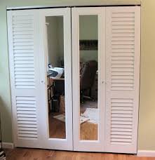 Louvered Mirrored Bifold Doors Mirror Closet Doors Bifold Closet Doors Folding Closet Doors