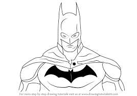 This line will serve as a guide to placing the features of the face. Learn How To Draw Batman Face Batman Step By Step Drawing Tutorials