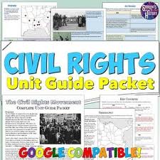 This Thorough Packet On The Civil Rights Movement Is A Perfect Unit Guide To Help Students Understand Civil Rights Middle School History High School Activities
