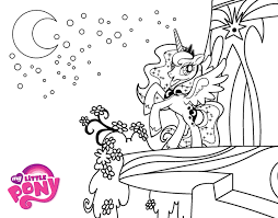 Her job was the raise the moon each night. Princess Luna My Little Pony Coloring Page Coloringcrew Com