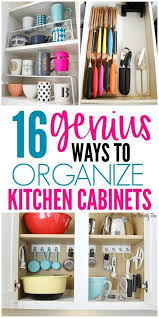 Shelf organizers, risers and cabinet drawers make your spices, kitchen tools and dinnerware easily visible and accessible. 16 Genius Ways To Organize Kitchen Cabinets Organization Obsessed Kitchen Hacks Organization Diy Kitchen Storage Cabinets Organization