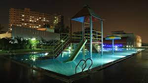 Alpine Viva Night View Of The Swimming Pool Luxuryresidentialapartments Swimming Pools Pool Swimming