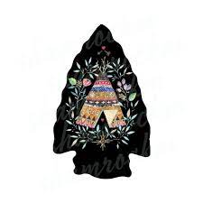 Black Arrowhead With Decorative Tipi Png Images With Etsy In 2020 Png Images Image Arrowhead