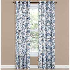 Interiors by design paisley floral grommet curtain. Colette Denim Blue Floral Grommet Curtain Panel Altmeyer S Bedbathhome