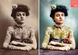 Maud Wagner Ca 1905 In 2020 Colorized Photos Black And White Portraits Black And White Photographs