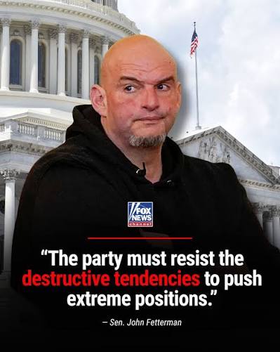 Senator John Fetterman warns against extreme ideas