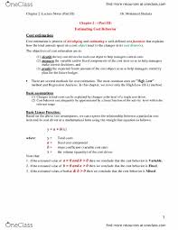 The cost of the insurance premiums for a company's property insurance is likely to be a fixed cost. Commerce 2ab3 Lecture Notes Winter 2018 Lecture 2 Cost Estimate Cost Driver Fixed Cost