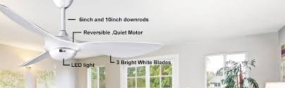Enjoy free shipping & browse our great selection of renovation, ceiling fan blades, bathroom fans and more! Reiga 52 Bright White Ceiling Fan With Remote Control Dimmable Led Light Kit Modern Blade Reversible Dc Motor 3 Color Temperature Switch 6 Speed Timer Buy Online At Best Price In Uae