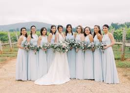 Keswick Vineyards Wedding In Charlottesville Va Josh Vanessa Mist Bridesmaid Dress Blue And Blush Wedding Vineyard Wedding