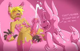 2017 anthro balls blonde hair blush bound caroo caroo (character)  closed eyes collar cum cumshot dialogue ejaculation english text female fur  goo hair helpless humanoid penis kangaroo lagomorph male