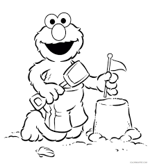 The kids will love these fun santa coloring pages. Sesame Street Coloring Pages Elmo At The Beach Coloring4free Coloring4free Com