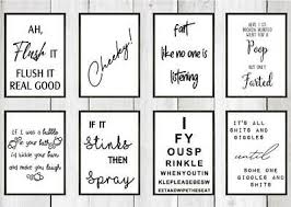 Inappropriate funny home decor wall quotes sayings digital a4 prints withlovedesignau 5 out of 5 stars (4) $ 3.84 free shipping add to favorites more colors be amazing wall vinyl decal, unique inspirational sticker quote, motivational home decor, inspiring wall art phrase, uplifting wall sayings. Funny Bathroom Quote Kitchen Print Contemporary Wall Art Poster Toilet Home V5 1 95 Picclick Uk