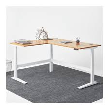 Jarvis L Shaped Bamboo Standing Desk Adjustable Height Desk Best Standing Desk Adjustable Standing Desk
