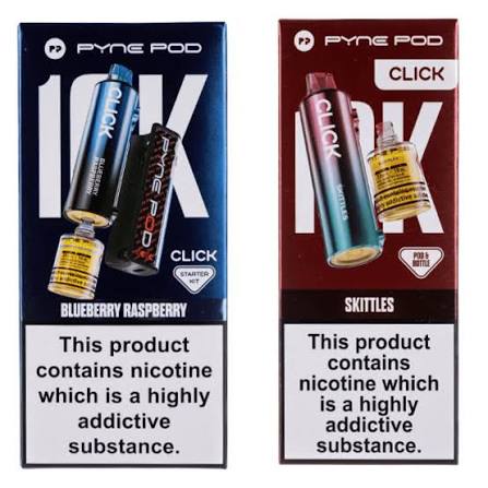 Buy Pyne Pod Click 10000 Prefilled Pod Kit (Pack Of 5) Online - Only £32.99 – Vape Wholesale Supplier