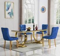 Amazon.com: Juego de mesa de comedor de mármol de 5 piezas ...
