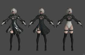 Nier Automata Yorha 2b Xps Only By Lezisell Nier Automata Character Modeling Automata