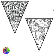 School's out for summer, so keep kids of all ages busy with summer coloring sheets. Halloween Coloring Pages Pennant Banner By Ms Artastic Tpt