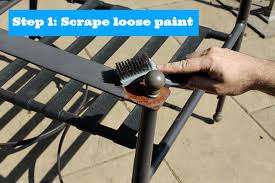 Use 60 grit sandpaper to smooth any remaining rough edges, sanding below any rust spots until you reach clean bare metal. Painting Metal Patio Chairs 5 Easy Steps To An Awesome Makeover Pretty Handy Girl