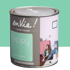 Peinture Vert Diabolo Menthe Luxens Envie Collection Happy 0 5 L Peinture Mur Cuisine Parement Mural Peintures Vertes