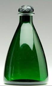 Green Glass Perfume Bottle Couleur Vert Salon Vert Vert