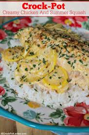 Crock Pot Creamy Chicken And Summer Squash Recipe Recipe Chicken And Summer Squash Recipe Summer Squash Recipes Summer Crockpot Recipes