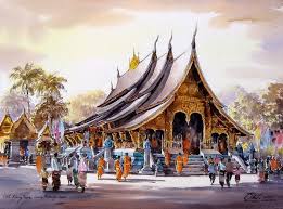 Yarmarka Masterov Livemaster Ru Tvitter Vietnam Painting Watercolor Paintings Thai Art