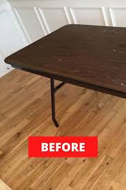 Diy Farmhouse Folding Table Makeover Idea In 2020 Farmhouse Dining Room Table Makeover Buying A Manufactured Home