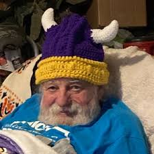 Crochet Minnesota Vikings Football Helmet Hat Beanie, Crochet Viking Helmet  With Horns, Football Season, Newborn Threw Large Adult Size