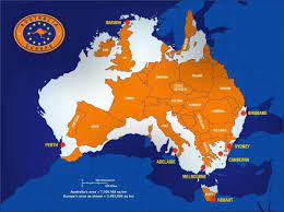 Unter ministerpräsident tony abbott hat australien die einwanderung illegaler bootsflüchtlinge vollständig gestoppt. Karte Von Australien Uber Europa Karte Von Australien Uber Europa Australien Und Neuseeland Ozeanien