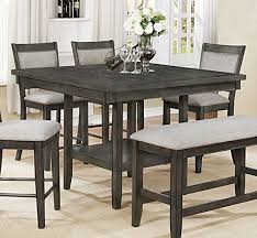 This image is provided only for personal use. Fulton Grey Wood Counter Height Table By Crown Mark Counter Height Dining Room Tables Counter Height Dining Table Counter Height Table