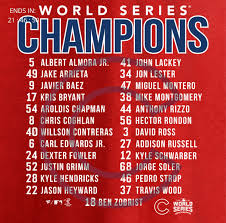 2016 Cubs World Series Roster Chicago Cubs Baseball Cubs