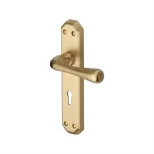 Long pull handle modern simple black gold drawer door pull handle wardrobe door pull handle european pull handle. M Marcus Com Offers Door Handles Door Handles On Plate Charlbury Heritage Brass Door Handle Lever Lock Charlbury Design Satin Brass Finish