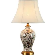New Chinese Ceramic Fabric Led E27 Dimmer Table Lamp For Living Room Study Bedroom Bedside Study Deco H 53cm 2112 Lamps Living Room Lamp Led Table Lamp