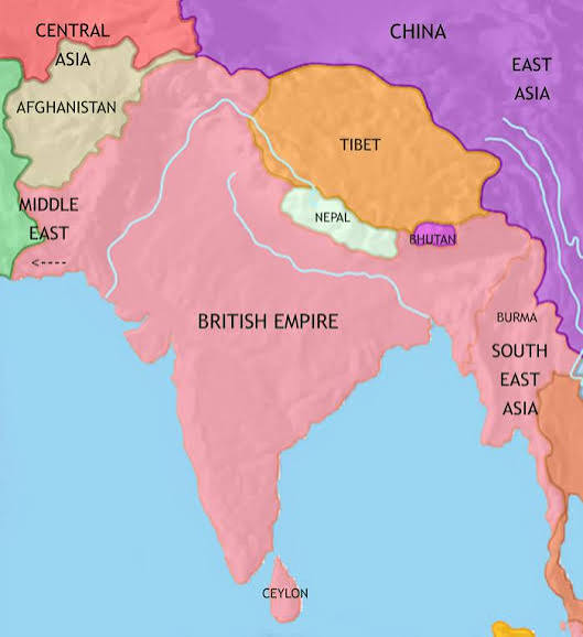 Map of India and South Asia, 1914: The British Raj | TimeMaps