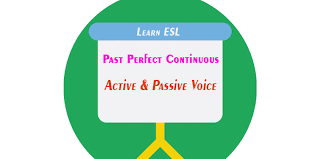 John painted the house last week. Past Perfect Continuous Tense Active And Passive Voice Structures