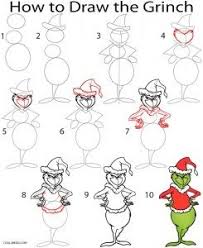 How To Draw The Grinch Step By Step Pictures Christmas Drawing Christmas Doodles Grinch Christmas Decorations How to paint mommy & me penguin painting.