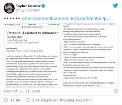 People Are Roasting This Insane Personal Assistant Job Ad Posted By Famous La Influencer Assistant Jobs Job Ads Personal Assistant