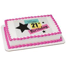 More images for 21st birthday sheet cake ideas for her » 21st Birthday Edible Cake Topper Image Walmart Com Walmart Com
